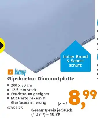 Globus Baumarkt KNAUF Gipskarton Diamantplatte Angebot