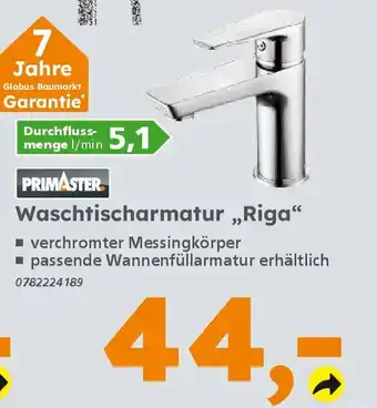Globus Baumarkt PRIMASTER Waschtischarmatur „Riga" Angebot