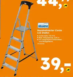 Globus Baumarkt KRAUSE Haushaltsleiter Corda 1x5 Stufen Angebot