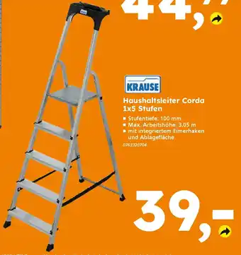 Globus Baumarkt KRAUSE Haushaltsleiter Corda 1x5 Stufen Angebot