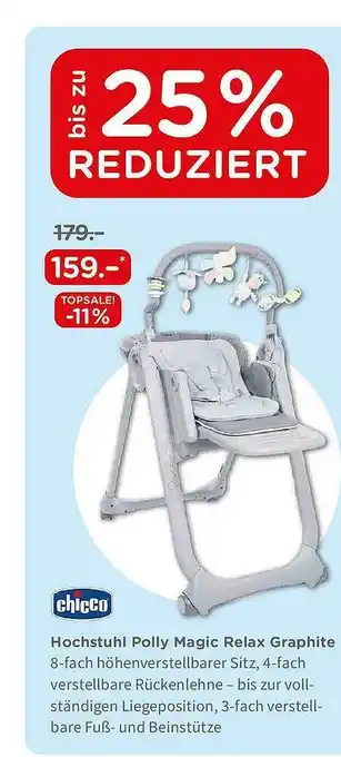 BabyOne Hochstuhl Polly Magic Relax Graphite Angebot