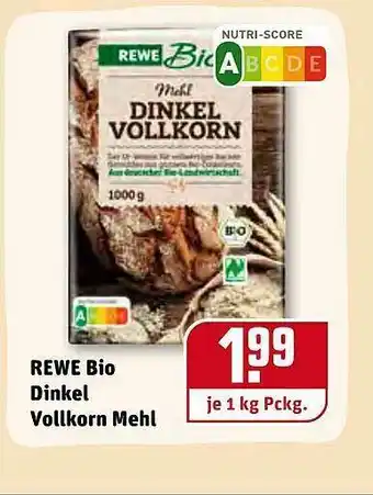 REWE Rewe Bio Dinkel Vollkorn Mehl Angebot