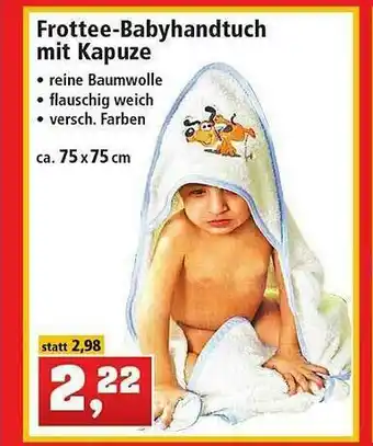 Thomas Philipps Frotee-babyhandtuch Mit Kapuze Angebot