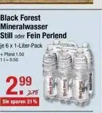 V Markt Black Forest Mineralwasser Still Oder Fein Perlend Angebot