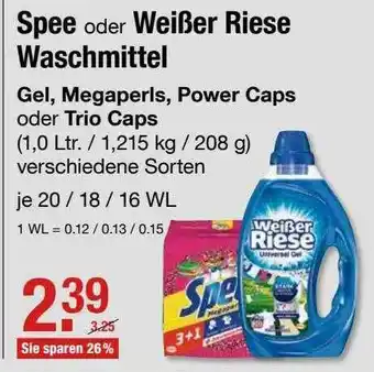 V Markt Spee Oder Weißer Riese Waschmittel Angebot