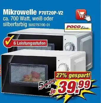 Poco Tmikrowelle P70t20P-V2 Angebot