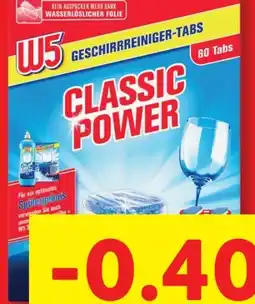Lidl W5 Geschirr Reiniger Tabs Classic Power Angebot