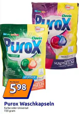 Action Purox Waschkapseln Angebot