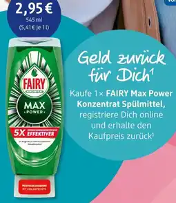 dm drogerie FAIRY Max Power Konzentrat Spülmittel Angebot