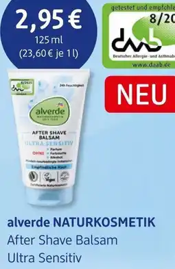 dm drogerie alverde NATURKOSMETIK After Shave Balsam Angebot