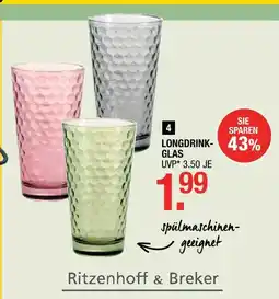 Hofmeister Ritzenhoff & breker longdrinkglas „favo“ Angebot