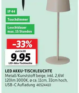 SCONTO Led akku-tischleuchte Angebot