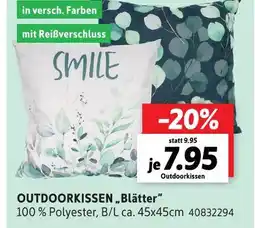 SCONTO Outdoorkissen „blätter“ Angebot