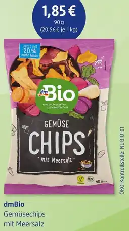 dm drogerie dmBio Gemüsechips mit Meersalz Angebot