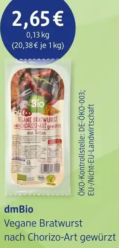 dm drogerie dmBio Vegane Bratwurst Angebot