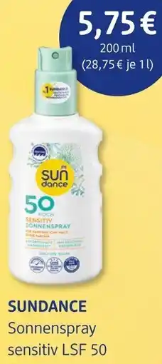 dm drogerie SUNDANCE Sonnenspray sensitiv LSF 50 Angebot