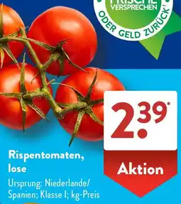 Aldi Süd Rispentomaten, lose Angebot
