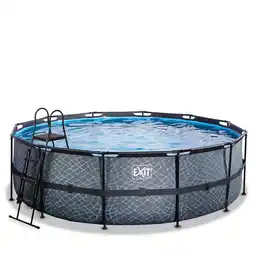 Netto Marken-Discount EXIT Frame Pool ø450x122cm mit Sandfilterpumpe - Grau Angebot
