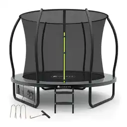 Netto Marken-Discount Juskys Trampolin SkyBounce S Ø 228 cm – Gartentrampolin mit PowerSpring Sprungfedern & Leiter Angebot