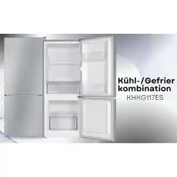 Netto Marken-Discount PKM Kühlgefrierkombination KHKG117ES Silber, 117 L – 4-Sterne-Gefrierfach, LED, 39 dB Angebot