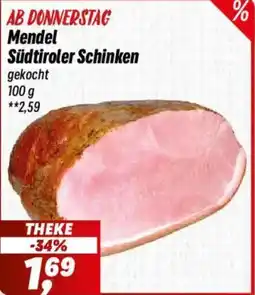 Simmel AB DONNERSTAG Mendel Südtiroler Schinken Angebot