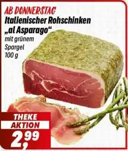 Simmel AB DONNERSTAG Italienischer Rohschinken „al Asparago" Angebot