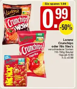 WEZ Lorenz Crunchips oder Nic Nac's Angebot