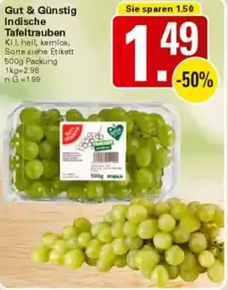 WEZ Gut & Günstig Indische Tafeltrauben Angebot