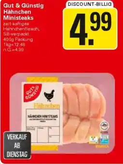 WEZ Gut & Günstig Hähnchen Ministeaks Angebot