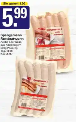 WEZ Spengemann Rostbratwurst Angebot
