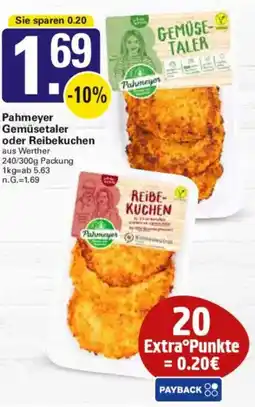 WEZ Pahmeyer Gemüsetaler oder Reibekuchen Angebot