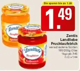 WEZ Zentis Landliebe Fruchtaufstrich Angebot