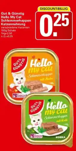WEZ Gut & Günstig Hello My Cat Schlemmerhappen Katzennahrung Angebot