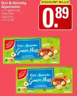 WEZ Gut & Günstig Alpenrahm Angebot
