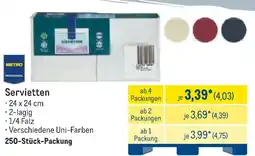 METRO METRO PROFESSIONAL Servietten Angebot