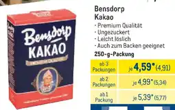 METRO Bensdorp Kakao Angebot
