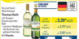 METRO Thomas Rath z.B. Rivaner Grauburgunder QbA Angebot
