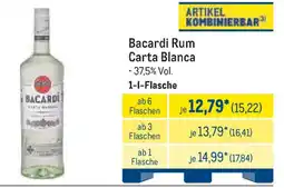 METRO Bacardi Rum Carta Blanca Angebot