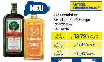 METRO Jägermeister Kräuterlikör/Orange Angebot