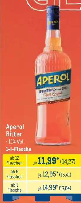 METRO Aperol Bitter Angebot