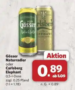 Combi Gösser Naturradler oder Carlsberg Elephant Angebot