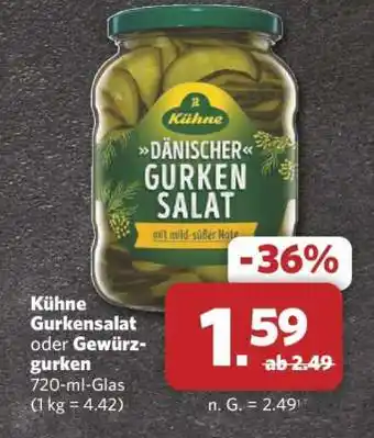 Combi Kühne Gurkensalat oder Gewürzgurken Angebot