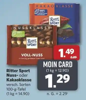 Combi Ritter Sport Nuss- oder Kakaoklasse Angebot