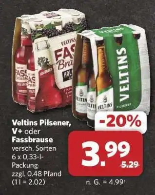 Combi Veltins Pilsener, V+ oder Fassbrause Angebot