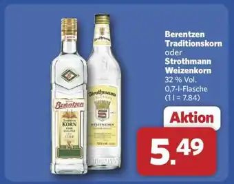 Combi Berentzen Traditionskorn oder Strothmann Weizenkorn Angebot