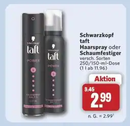 Combi Schwarzkopf Taft Haarspray oder Schaumfestiger Angebot