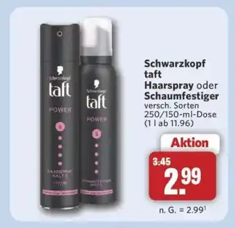 Combi Schwarzkopf Taft Haarspray oder Schaumfestiger Angebot