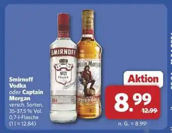Combi Smirnoff Vodka oder Captain Morgan Angebot