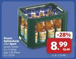 Combi Vivaris Apfelschorle oder Sport Angebot