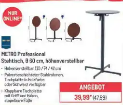 METRO METRO Professional Stehtisch, 8.60 cm, höhenverstellbar Angebot